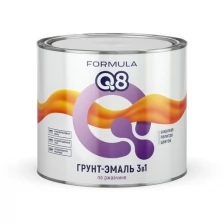 Грунт-эмаль по ржавчине Formula Q8 3 в 1, матовая, 0,9 кг, серая